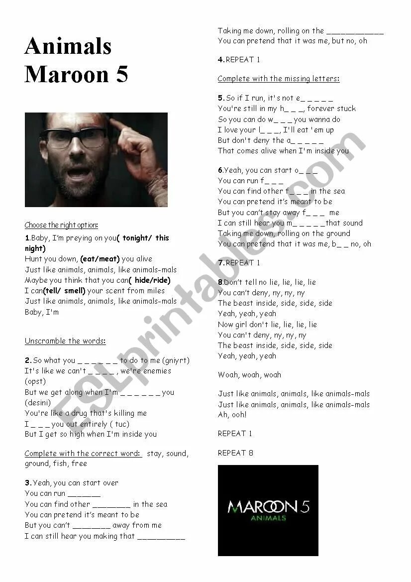 Текст песни animals. Maroon 5 one more night текст песни. Animals maroon 5 текст. Перевод песни maroon animals. Перевод песни maroon animals.