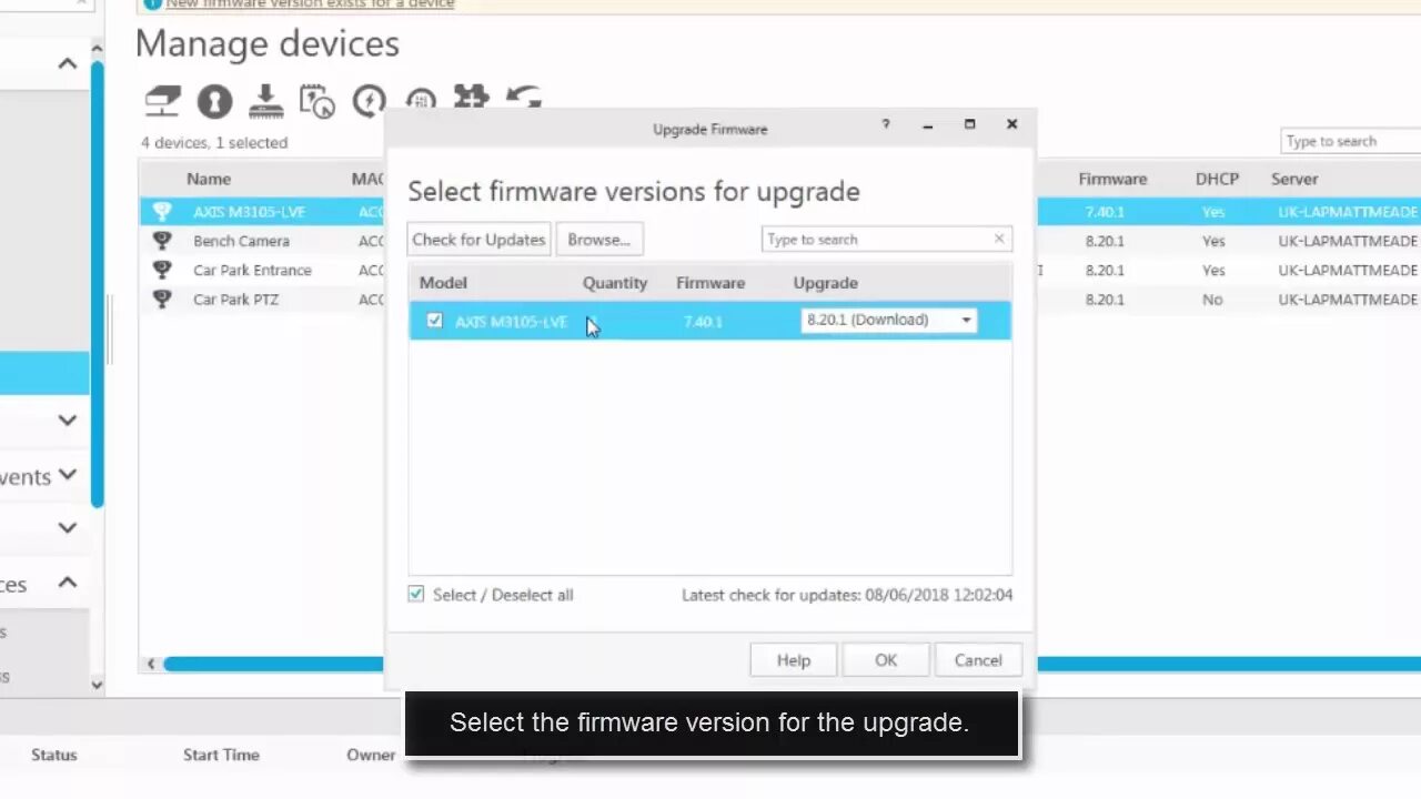 Device firmware upgrade