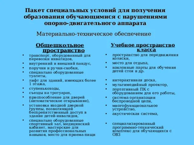 И специальных условий которые