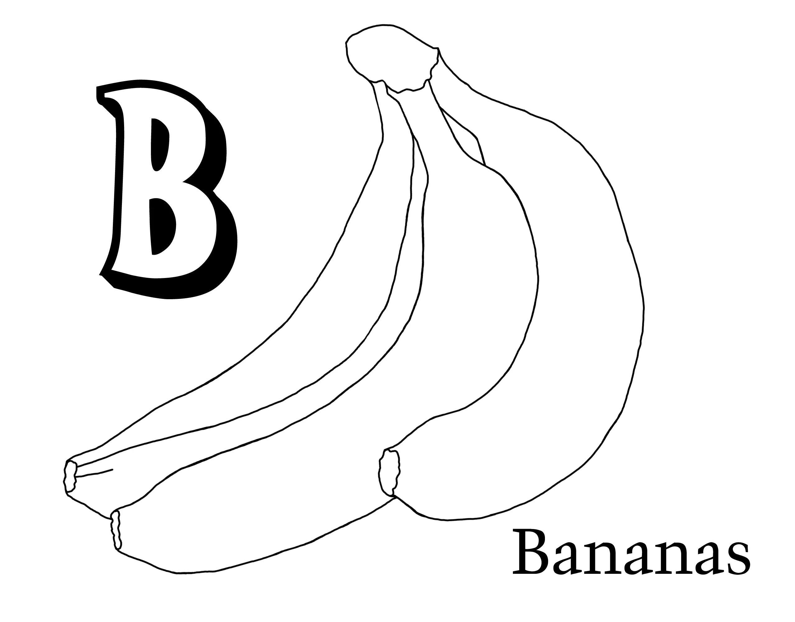 Как будет по английски банан. Рисунок банана для раскрашивания. Азбука фрукты раскраска. Банан раскраска для детей. Раскраска фрукты банан.