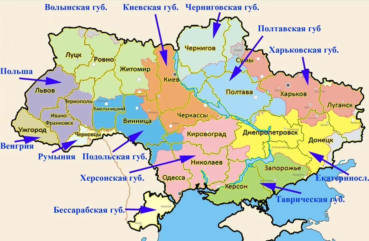 Северные области украины. Волынь на карте Украины. Области Украины. Губернии Украины. Административная карта Украины.