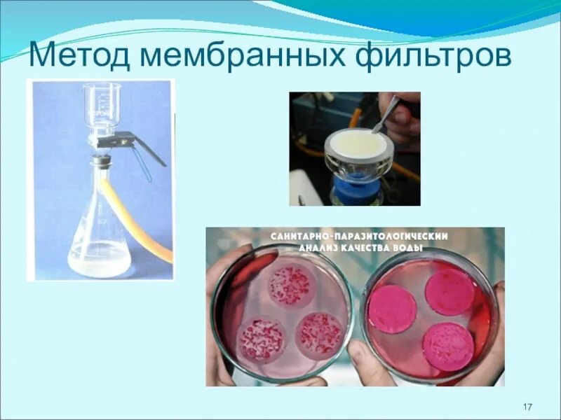 Метод мембранной фильтрации. Метод мембранной фильтрации