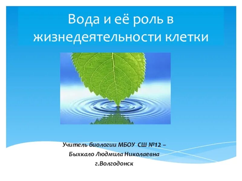 Роль воды в жизнедеятельности. Вода и ее роль в жизнедеятельности клетки. Какова роль воды в жизнедеятельности клетки.