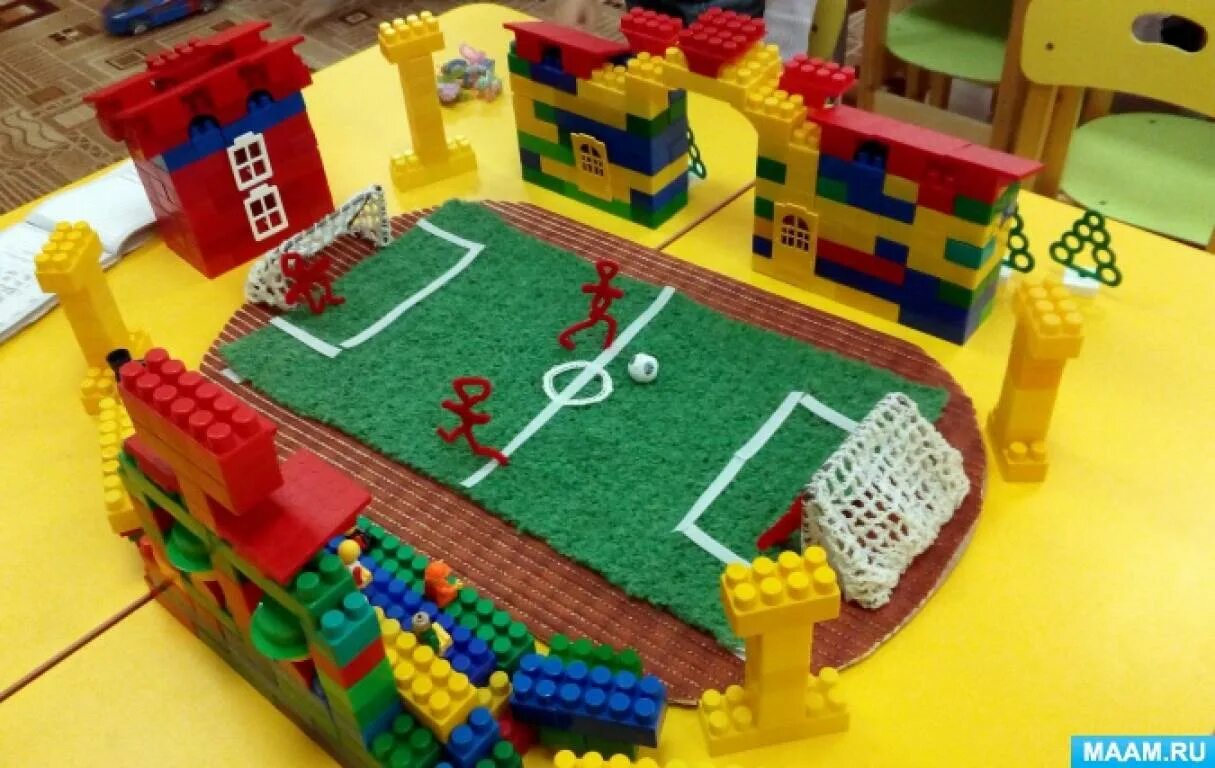 Конструирование для дошкольников. Конструирование из строительного материала. Конструирование стадион. Конструирование стадион. Конструирование стадион.