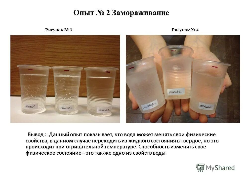 При 5 вода замерзает. Опыт с замораживанием воды. Опыт замерзание воды. Вымораживание воды опыт. Опыт с заморозкой жидкостей.