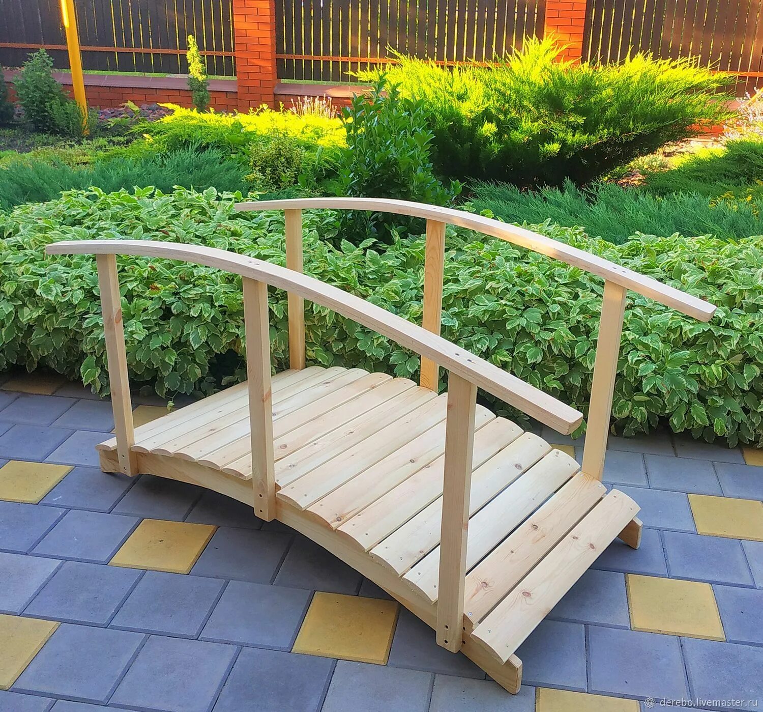 6 ft. Cedar Rope Bridge Cedar garden bridge, Garden design layout landscaping, G