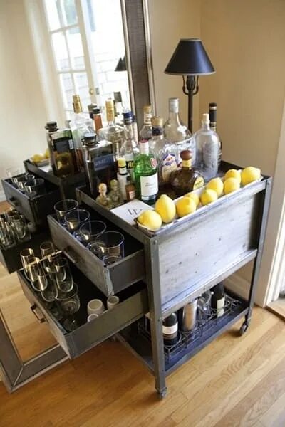 Mini Bar Espresso Stain liquor cabinet Wine Rack 3' X Etsy
