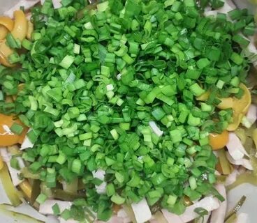 Вкусные салаты с зеленым луком