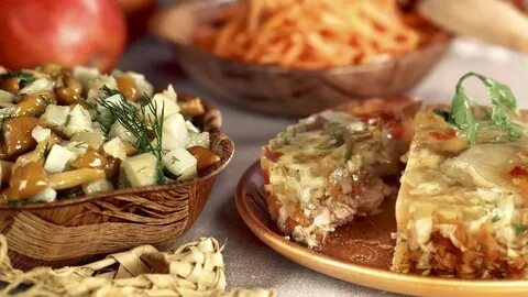 Вкусный блюда из русской кухни