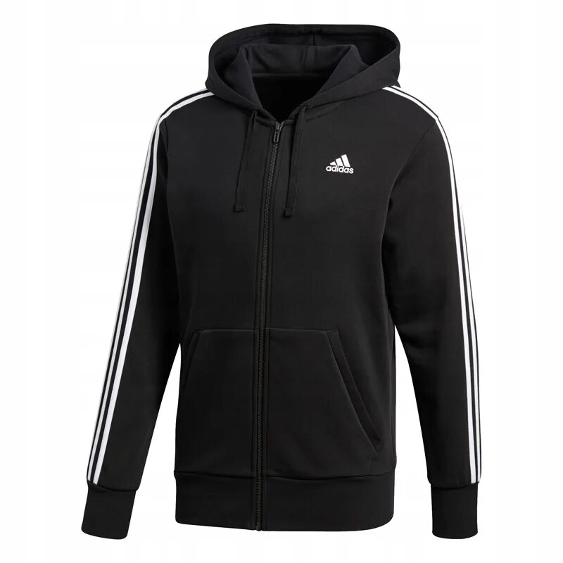 Толстовка Essentials 3-Stripes adidas. Кофта адидас мужская черная с капюшоном. Adidas zip Hoodie Black флисовая. Adidas Essentials худи. Замки адидас