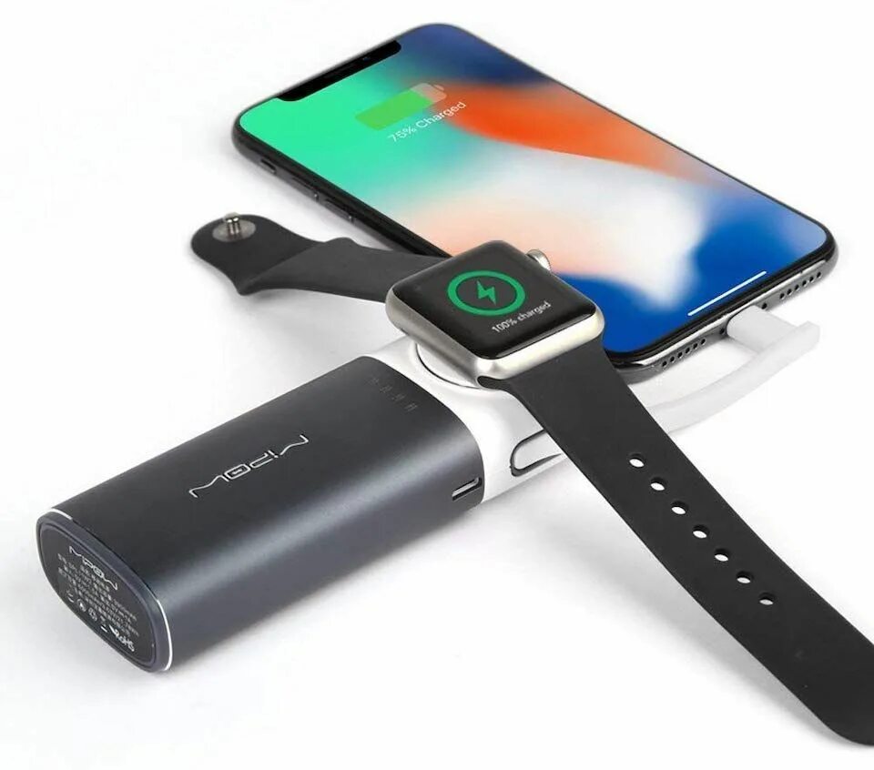 Повер apple. Powerbank Apple watch. Power Bank для Эппл вотч. Беспроводная зарядка эпл повербанк. Powerbank зарядка Apple watch.