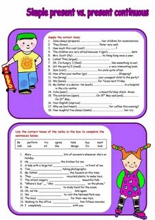 Present simple vs present continuous pdf