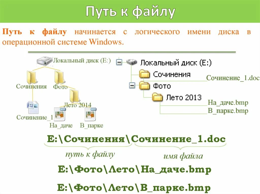 Выберите полное имя файла. Путь к файлу. Путь к файлу пример. Путь к имени файла. Файловая система пути.