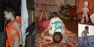 мальчик голопопик