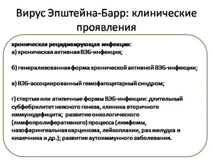 Вирус эпштейн барра 4 типа