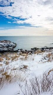 Вид на море зимой