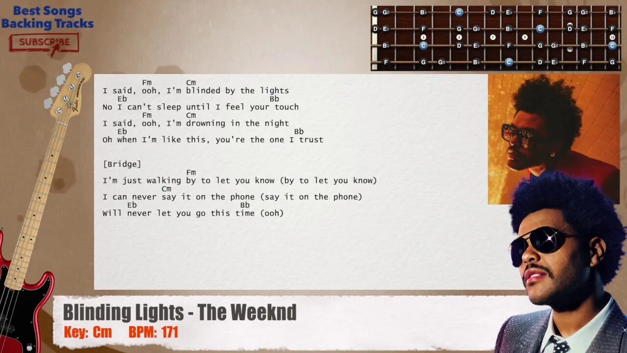 Blinding lights the weeknd текст. Blinding Lights на гитаре. The Weeknd с бас гитарой. Weeknd Tabs Guitar.