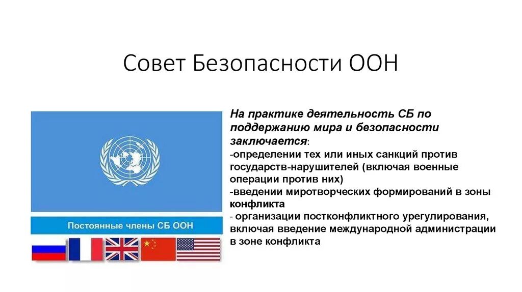 Совет безопасности оон государства. Структура совета безопасности ООН. Пять постоянных членов совета безопасности ООН. 5 Постоянных стран совета безопасности ООН. Международные организации в структуре ООН.