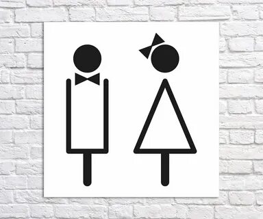 Табличка на туалет м и ж