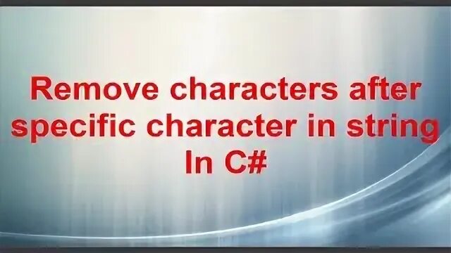 Specific character