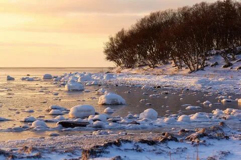 Состояние белого моря зимой