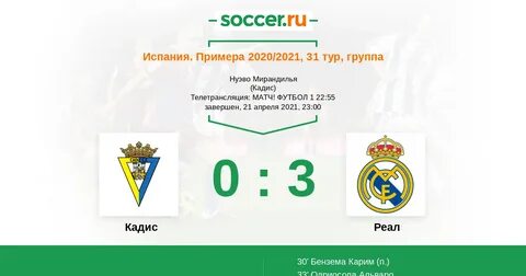 Реал футбол результаты матчей