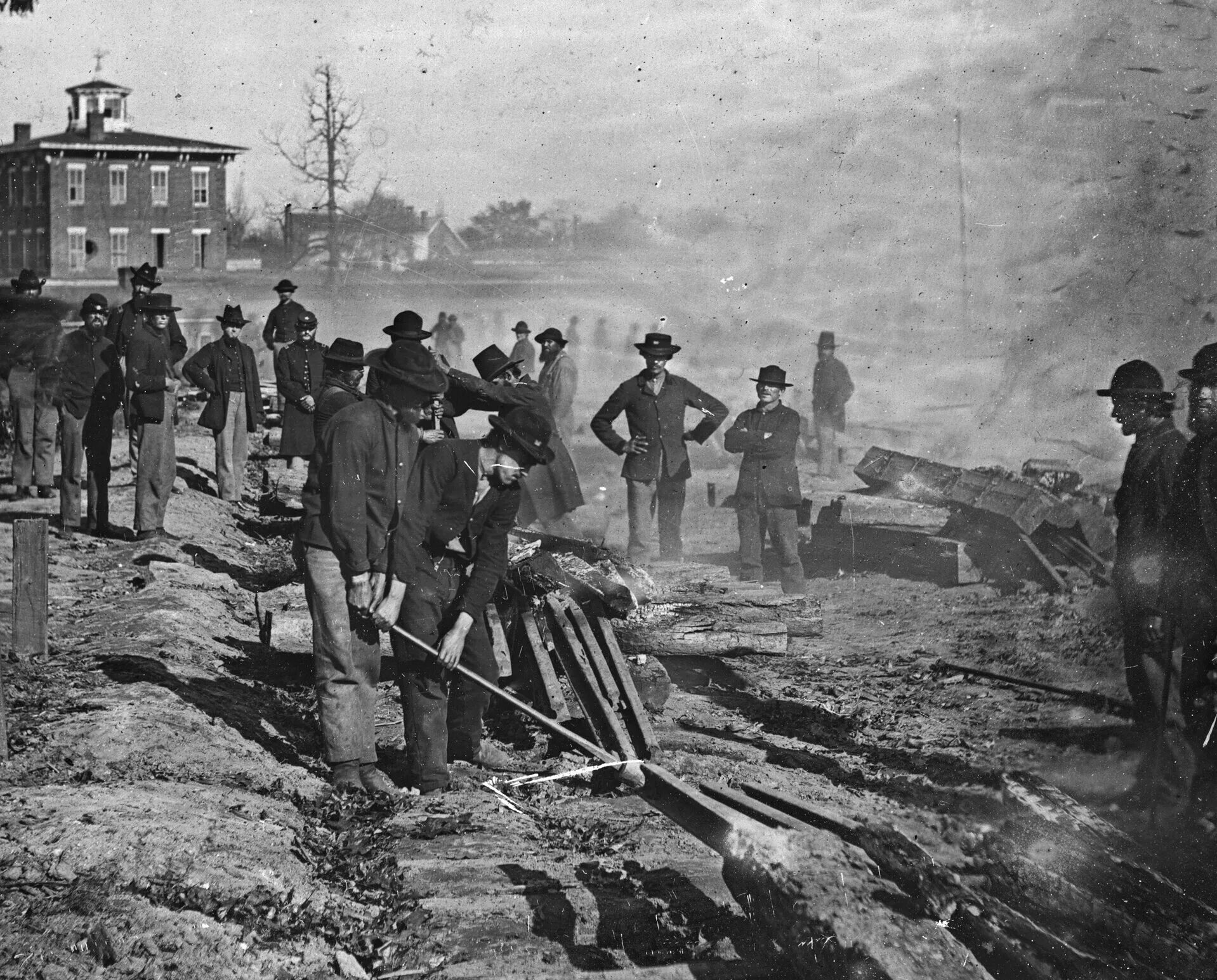 Атланта Джорджия в годы гражданской войны. 1864 Год Америка.