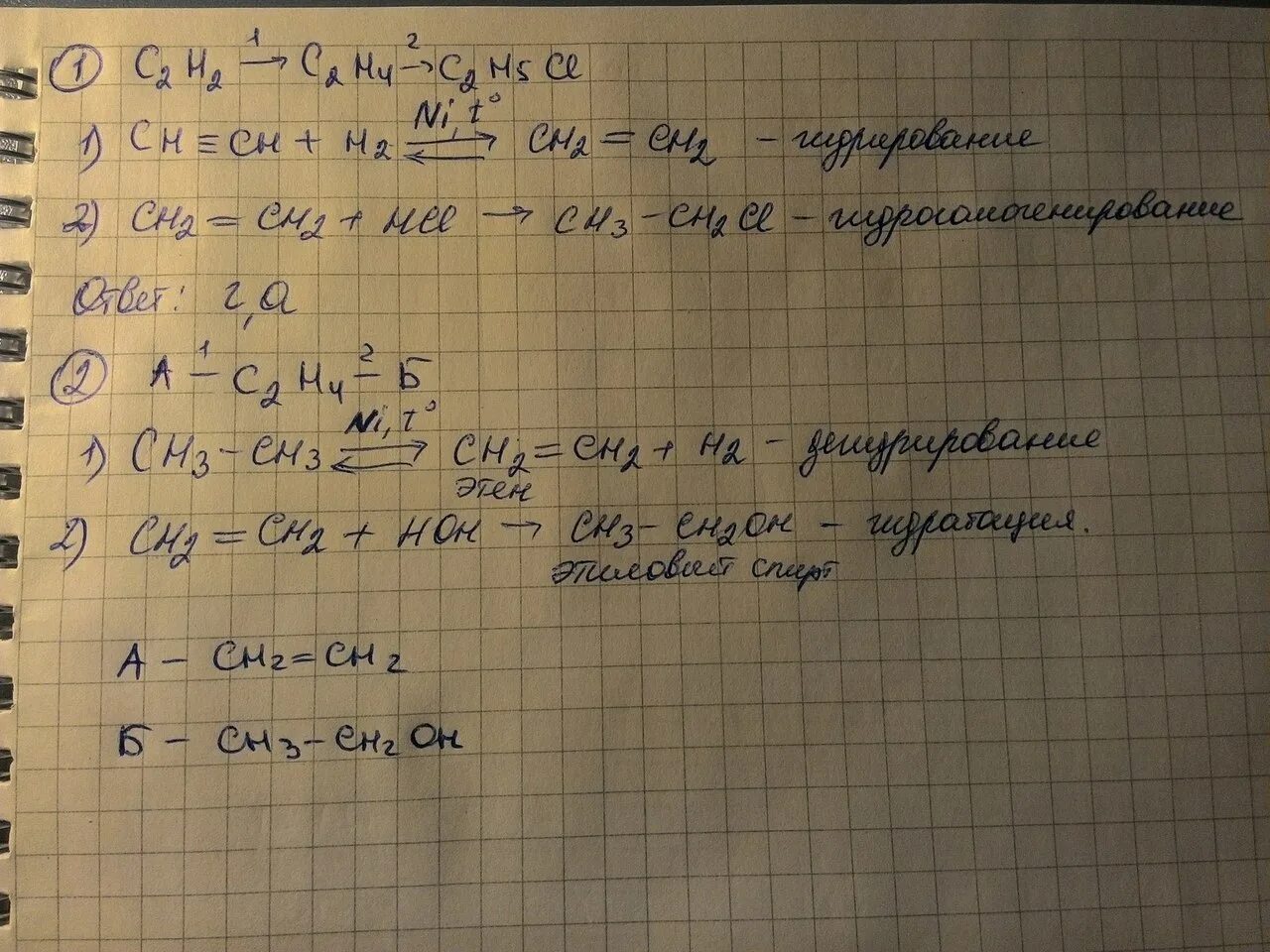 C2h4 c2h5cl реакция