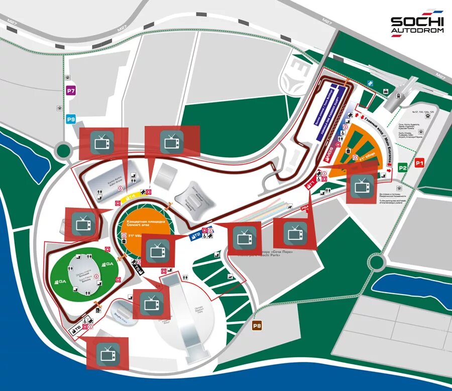 Местоположение сочи. Трасса формулы 1 в Сочи. Трасса ф1 в Сочи схема. Трибуны формула 1 Сочи. Формула 1 Сочи схема.