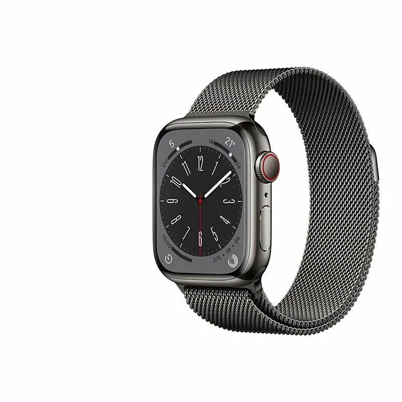 Часы apple series 8. Браслет для Apple watch 41 мм, размер m/l, кожа, «тёмная ночь».