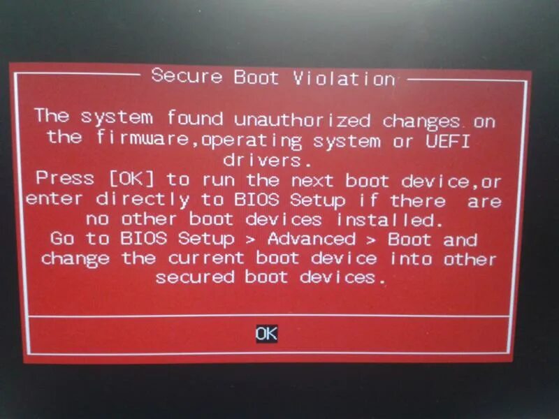 Secure Boot. Ошибка secure Boot. Secure Boot Violation the System found unauthorized changes on the Firmware. ASUS secure Boot Violation. The system has detected
