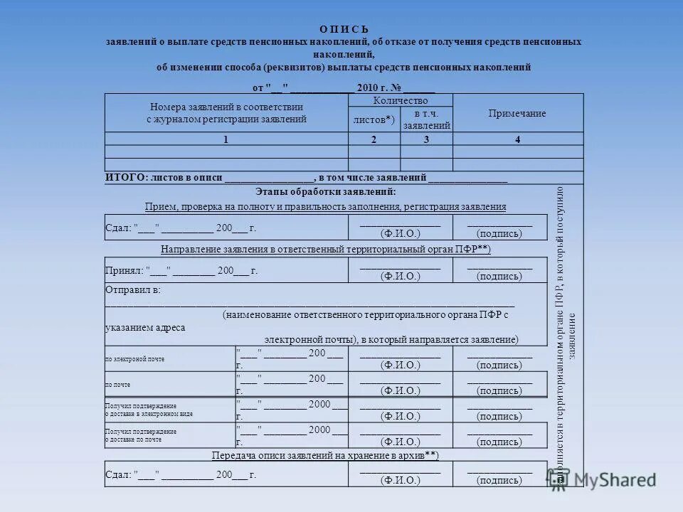 Газфонд накопительная пенсия заявление