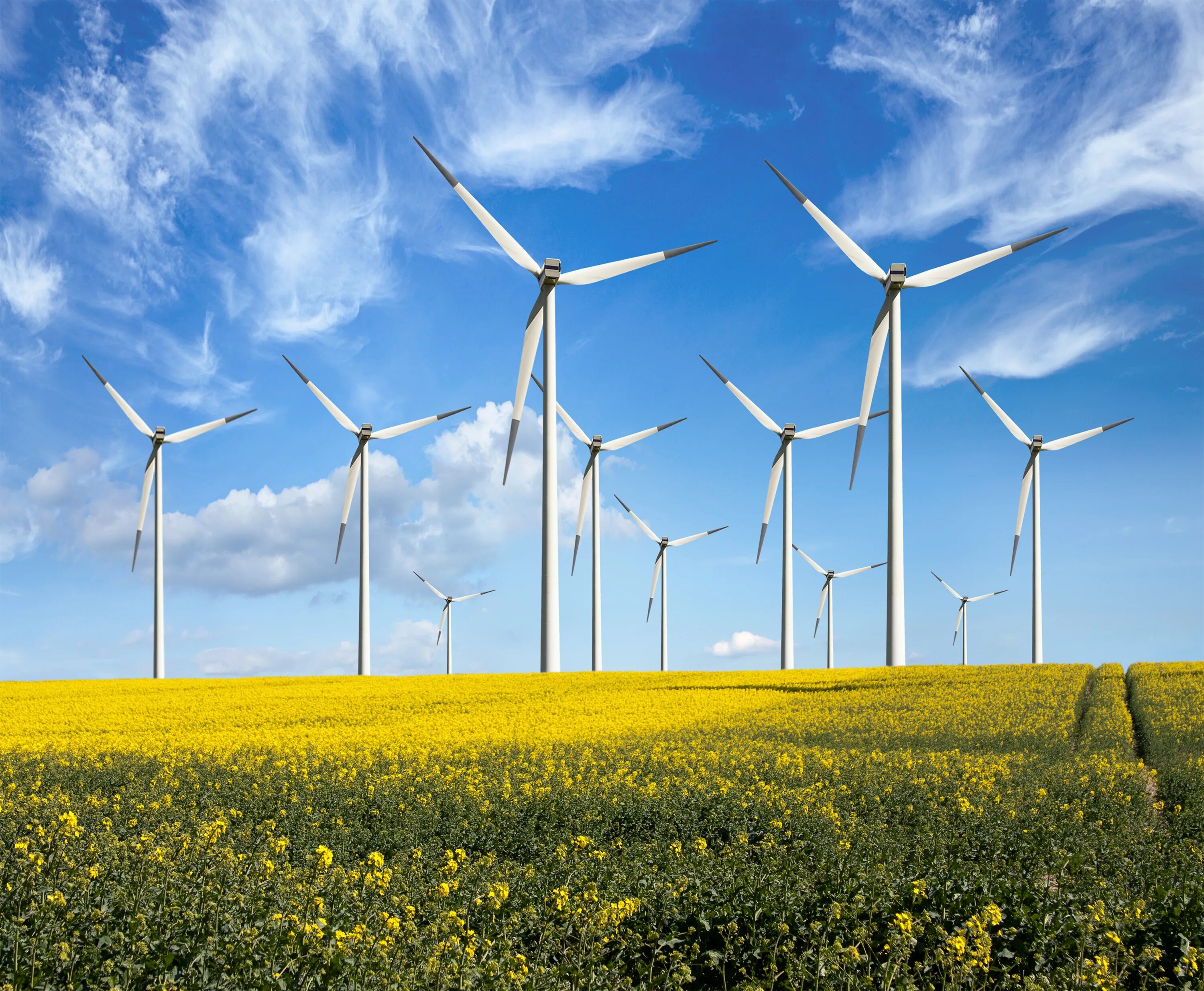 Ветроэлектростанции (ВЭС). Ветровая энергия (ВЭС). Зеленая Энергетика ветропарк. ВЭС В Германии.