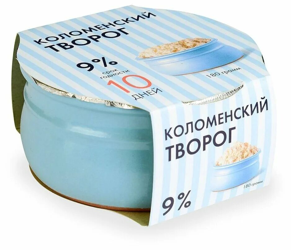 Творог Коломенский 9%, 180 г. Творог Коломенский 9% 180гр керамика БЗМЖ. Творог Коломенское молоко "Коломенский" 9%. Творог в керамической упаковке.