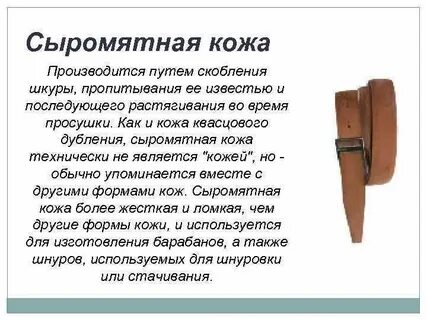 Недубленая кожа 8 букв
