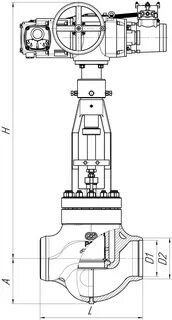 Установка клапана с электроприводом