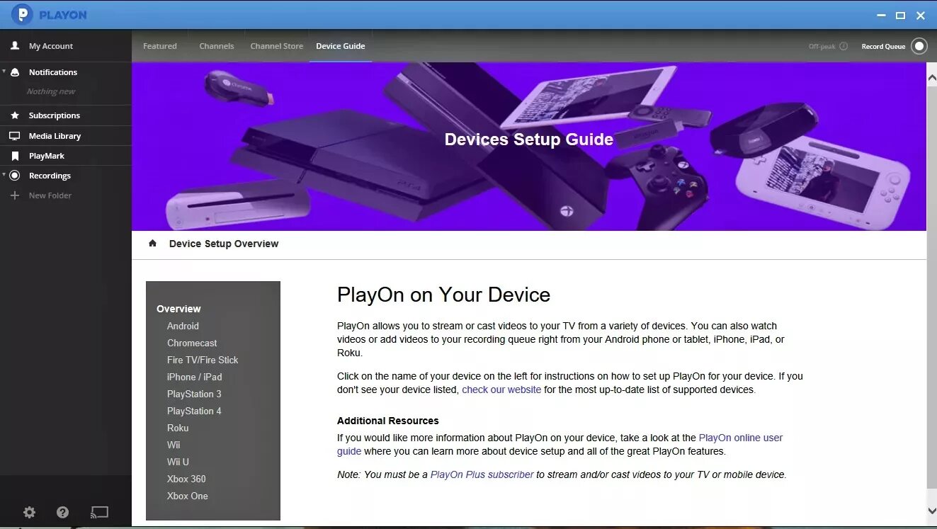 Supported devices