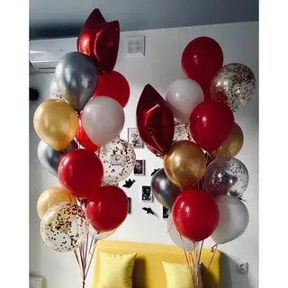 Шары красные черные желтые