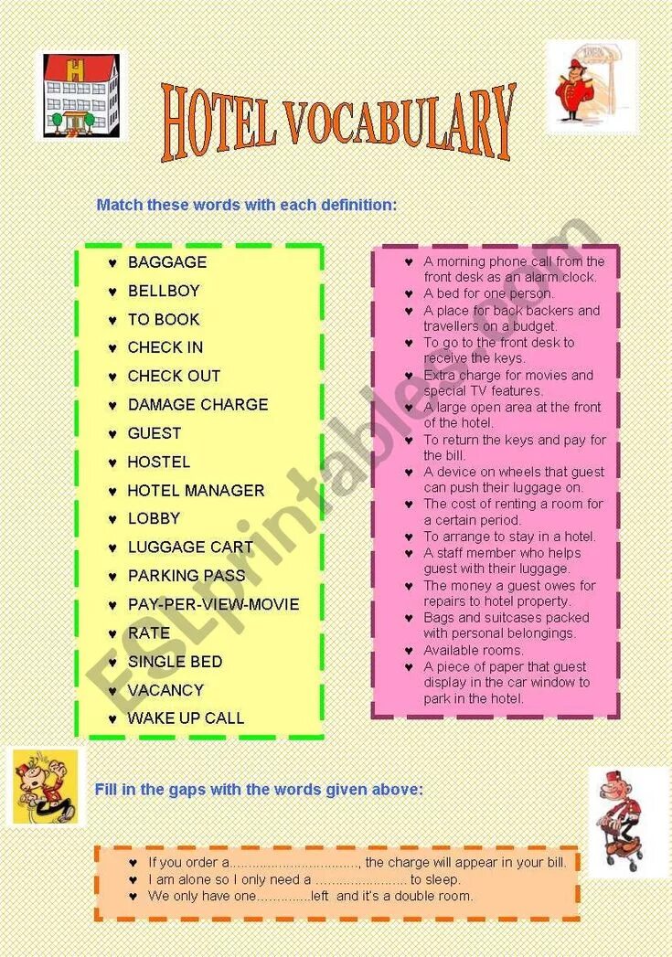 I to return to the hotel. Hotel vocabulary exercises. in a hotel vocabulary. hotel word. hotel reservation vocabulary.