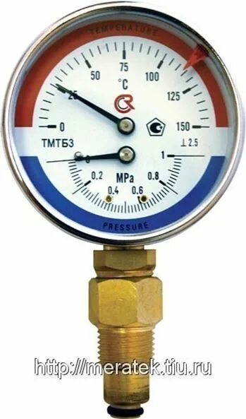 1. 2. Термоманометр для отопления 4 бар. L=46мм росма. 5.
