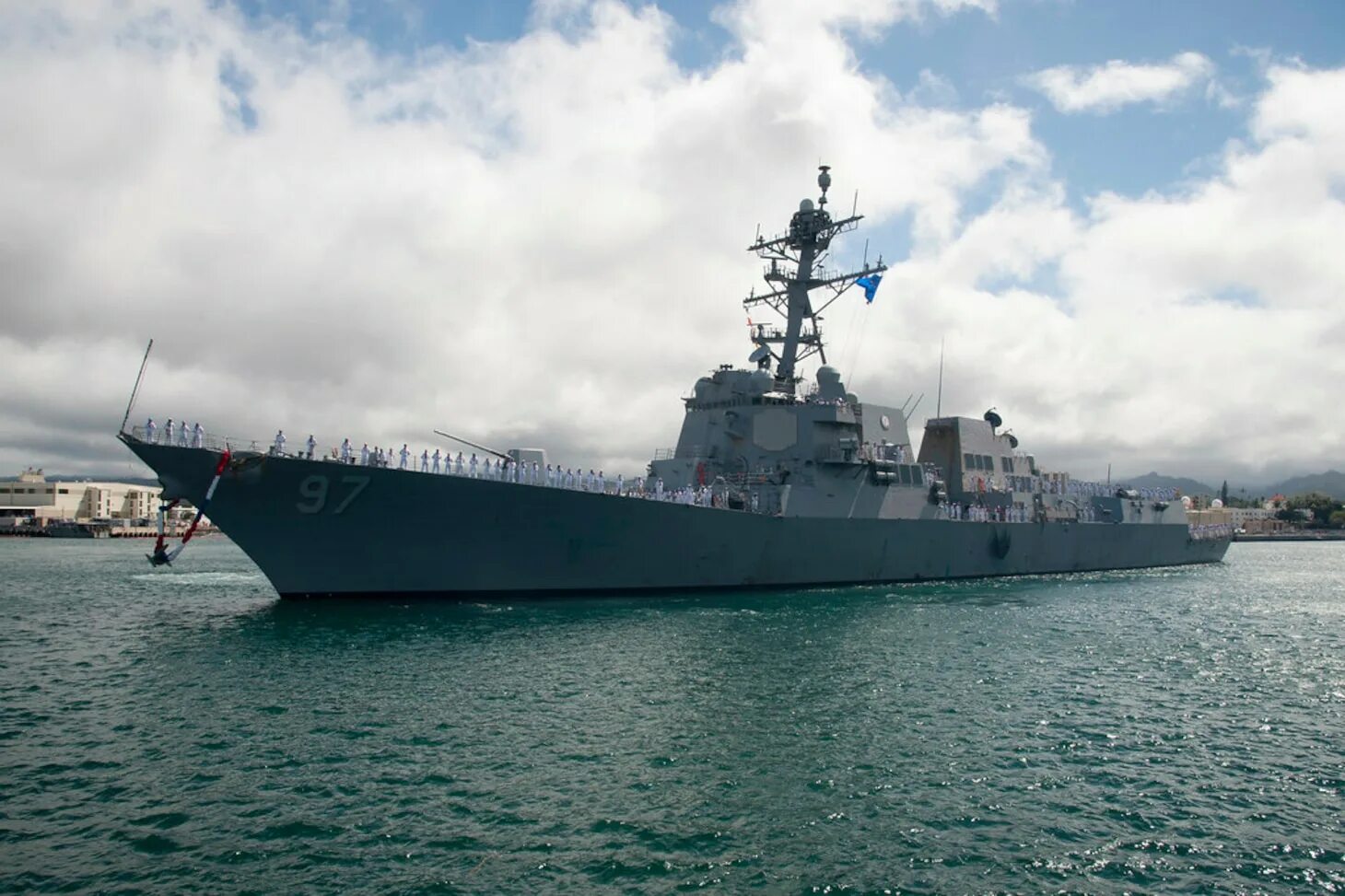 Корма эсминца. Type 051b destroyer. Эм пр 41 неустрашимый. Эскадренные миноносцы проекта 41. Mccain.