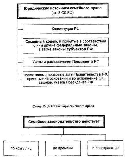 Приведите пример семейного права Современное российское законодательство Главные отрасли российского права