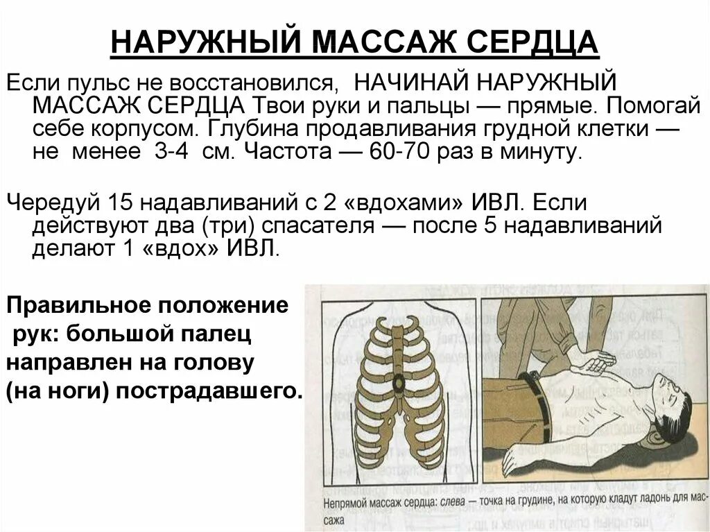 Каковы параметры наружного массажа сердца?. Как проводится наружный массаж сердца кратко. Методы проведения наружного массажа сердца. Проведение наружного массажа сердца кратко.