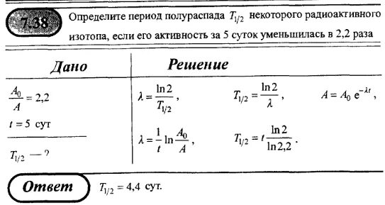 Уменьшение изотопов. Определить период полураспада. Определите период полураспада изотопа. Определить активность радиоактивного вещества. Определение периода полураспада.