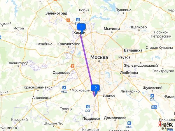 Химки сколько км от москвы