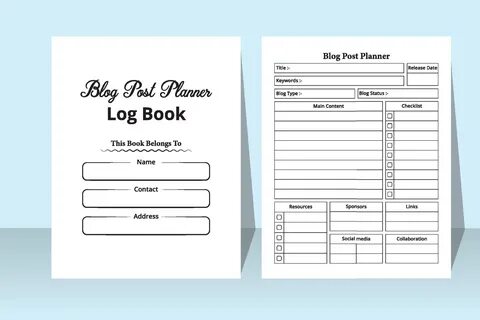 Download the Blog post planner journal interior. 