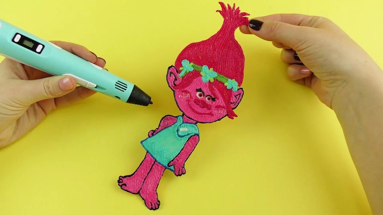 Кукла 3 д ручкой. 3d ручка. розочка 3д ручкой. герои мультфильмов 3д ручкой. мультик про 3 д ручку.