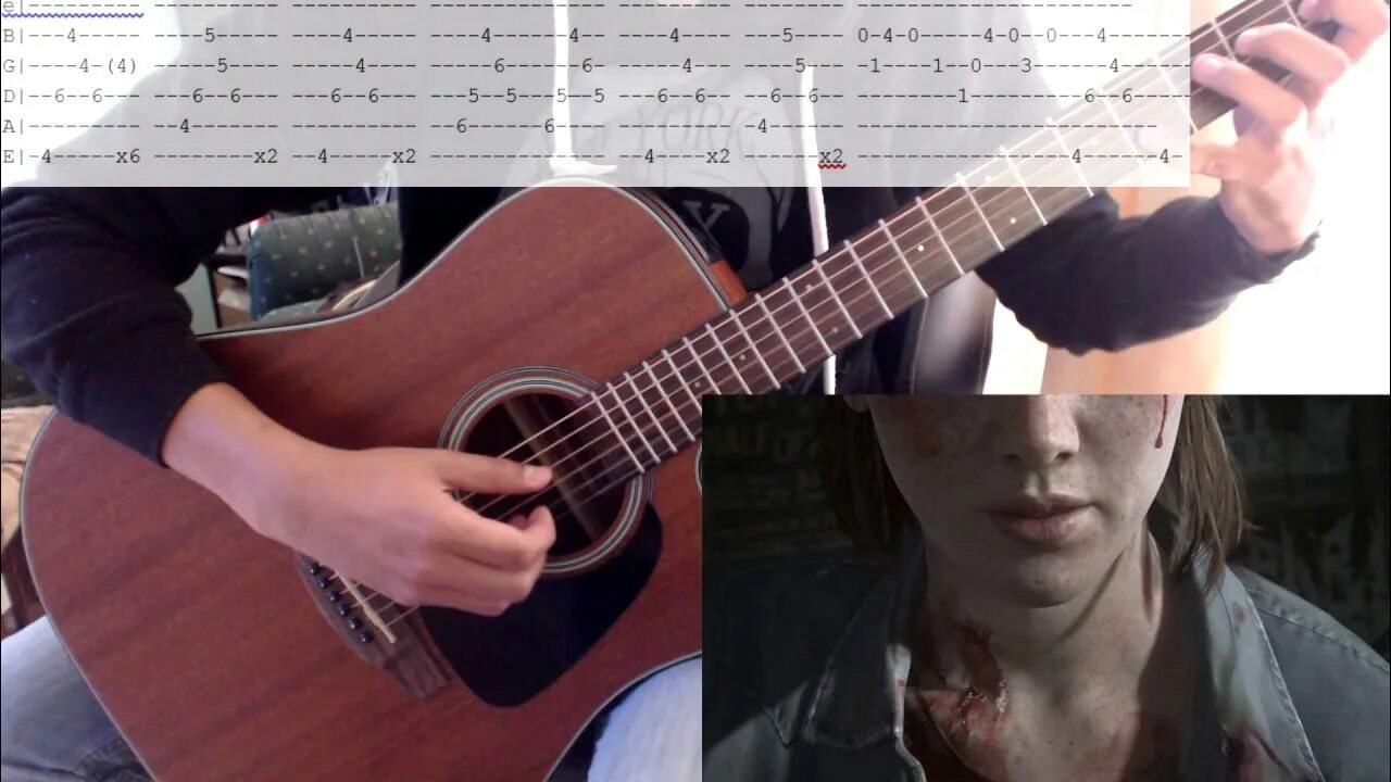 Песня two of us. Гитара the last of us 2. Гитара Джоэла the last of us 2. Last of us табулатура укулеле.