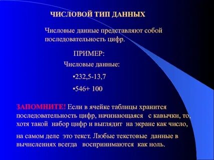 Информация хранение числовой и текстовой информации