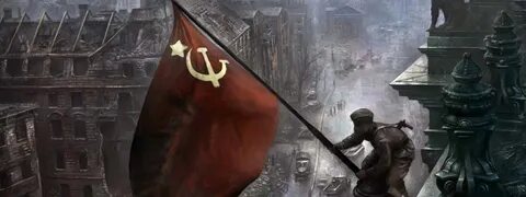 Флаг на крыше рейхстага
